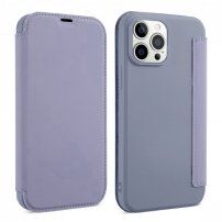 Ovitek z etuijem za kartice iz silikona in PU usnja za iPhone 13 mini - modrosiva