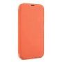 Ovitek z etuijem za kartice iz silikona in PU usnja za iPhone 13 - oranžna