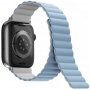 UNIQ Revix obojestranski trakec za Apple Watch 42mm / 41mm / 40mm / 38mm - belo-moder
