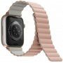 UNIQ Revix obojestranski trakec za Apple Watch 42mm / 41mm / 40mm / 38mm - roza-bež