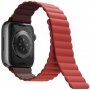 UNIQ Revix obojestranski trakec za Apple Watch 42mm / 41mm / 40mm / 38mm - vinsko rdeč