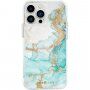Case Mate Tough Print marmornat etui za iPhone 13 Pro Max - turkizna