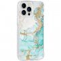 Case Mate Tough Print marmornat etui za iPhone 13 Pro Max - turkizna