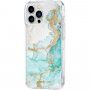 Case Mate Tough Print marmornat etui za iPhone 13 Pro Max - turkizna