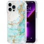 Case Mate Tough Print marmornat etui za iPhone 13 Pro Max - turkizna