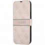 Guess 4G Printed Stripe flip etui za iPhone 13 - roza