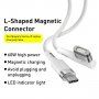 Baseus magnetni polnilni kabel 60W USB-C / MagSafe (tvar L) za Macbook - 2 m - bela