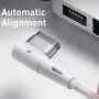 Baseus magnetni polnilni kabel 60W USB-C / MagSafe (tvar L) za Macbook - 2 m - bela