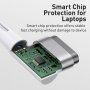 Baseus magnetni polnilni kabel 60W USB-C / MagSafe (tvar L) za Macbook - 2 m - bela