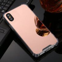 Zrcalni ovitek za iPhone X / XS - roza-zlato