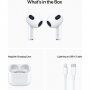 Originalne Apple brezžične slušalke AirPods 3 (2021) - bela