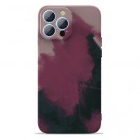 Zaščitni etui z vzorcem vodnih barv za iPhone 13 Pro - roza