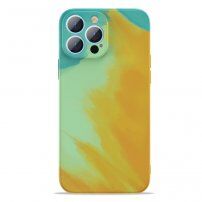 Zaščitni etui z vzorcem vodnih barv za iPhone 13 Pro - rumena