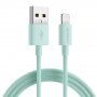 JOYROOM opleten kabel za prenos in polnjenje USB-A / Lightning za iPhone / iPad / iPod / AirPods - 1 m - zelena