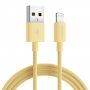 JOYROOM opleten kabel za prenos in polnjenje USB-A / Lightning za iPhone / iPad / iPod / AirPods - 1 m - rumena