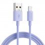 JOYROOM opleten kabel za prenos in polnjenje USB-A / Lightning za iPhone / iPad / iPod / AirPods - 1 m - vijolična