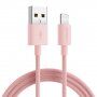 Joyroom opleten kabel za prenos in polnjenje USB-A / Lightning za iPhone / iPad / iPod / AirPods - 2 m - roza