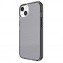 Zaščitni transparentni etui z vzorcem križkov za iPhone 13 - črna