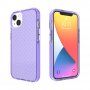 Zaščitni transparentni etui z vzorcem križkov za iPhone 13 - vijolična
