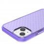 Zaščitni transparentni etui z vzorcem križkov za iPhone 13 - vijolična