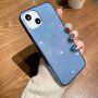 Prozorni etui s srčki za iPhone 11 Pro - modro