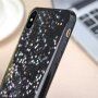 Zaščitni mehak etui z zvezdicami za iPhone X / XS - črna