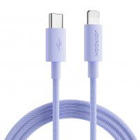 JOYROOM opleten kabel za prenos in polnjenje PD 20W USB-C / Lightning za iPhone / iPad / iPod / AirPods - 2 m - vijolična