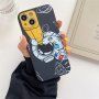 Etui iz mehke plastike astronavt iz vesolja za iPhone 12 Pro - črna