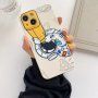 Etui iz mehke plastike astronavt iz vesolja za iPhone 12 Pro Max - bež