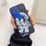 Etui iz mehke plastike astronavt z daljnogledom za iPhone 13 Pro Max - temno modra