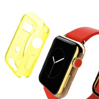 HAWEEL tanek prozorni pokrov / pokrov za Apple Watch 38mm - rumena
