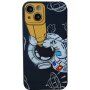 Etui iz mehke plastike astronavt iz vesolja za iPhone 11 Pro Max - črna