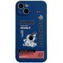 Etui iz mehke plastike astronavt za iPhone 12 Pro Max - modro