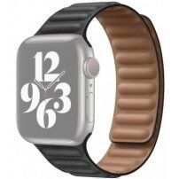 Usnjeni trakec za Apple Watch 42mm / 41mm / 40mm / 38mm - črna
