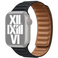 Usnjeni trakec za Apple Watch Ultra 49mm / 46mm / 45mm / 44mm / 42mm - temno črnilo
