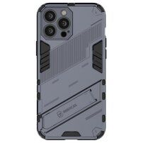 Trpežen zaščitni ovitek s stojalom za iPhone 13 Pro - siva