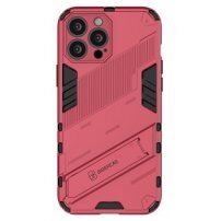 Trpežen zaščitni ovitek s stojalom za iPhone 13 Pro - roza