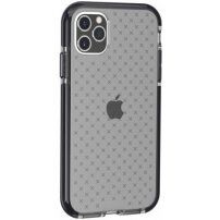 Zaščitni transparentni etui z vzorcem križkov za iPhone 11 Pro - črna