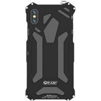 R-Just super trpežni kovinski "Armor" etui za iPhone XS Max - črna