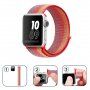 Najlonski pašček s črtami za Apple Watch Ultra 49mm / 46mm / 45mm / 44mm / 42mm - oranžno-rdeča