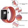 Najlonski pašček s črtami za Apple Watch Ultra 49mm / 46mm / 45mm / 44mm / 42mm - oranžno-rdeča