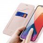 Dux Ducis ovitek z etuijem za kartice za iPhone 12 mini - roza
