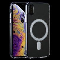 Ovitek iz trde plastike z magnetnim obročem za iPhone XS Max - pregleden