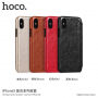 HOCO flip case za Apple iPhone XS - črna