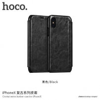 HOCO flip case za Apple iPhone XS - črna