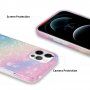 Odporen etui s teksturo školjke za iPhone 11 - vijolično-roza