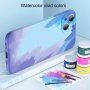 Zaščitni etui z vzorcem vodnih barv za iPhone 13 - vijolična