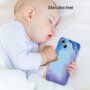 Zaščitni etui z vzorcem vodnih barv za iPhone 13 - vijolična