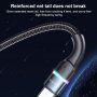 Usams svetleči opleten kabel za prenos in polnjenje PD USB-C / USB-C za iPhone / iPad / MacBook / AirPods - 1,2 m - zlati