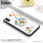 HOCO zaščitna prevleka z vezenjem za Apple iPhone XS - roza cvet